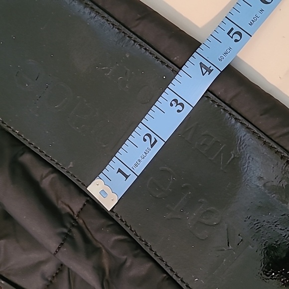 Kate Spade Black Nylon Patent Leather Quilted Puffer Top Handle Shoulder Bag - Picture 14 of 16